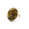 Кольцо агат моховой 17*22мм. Кольцо агат моховой 17*22мм.