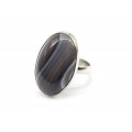 Кольцо агат ботсвана  "Овал" 16*25