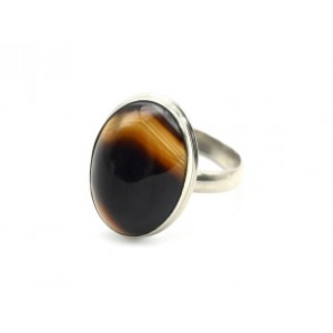 Кольцо с агатом "Овал" 14*19мм, . Кольцо с агатом "Овал" 14*19мм, .