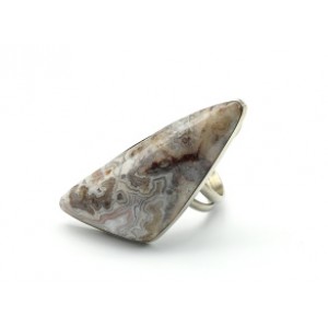 Кольцо агат крейзи "Грация" 20*48мм.