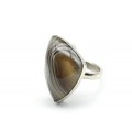 Кольцо агат ботсвана "Грация" 17*26мм