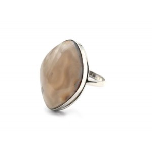 Кольцо агат бразильский 18*27мм.