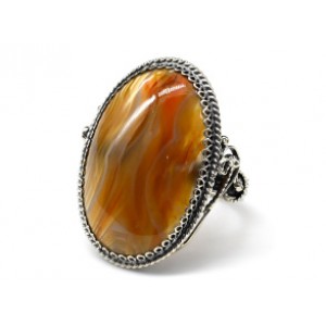 Кольцо агат 23*33мм