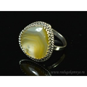 Кольцо агат 18*19мм