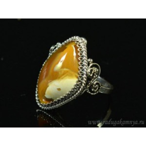 Кольцо агат 17*27мм