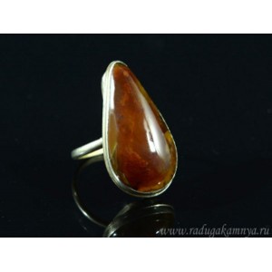 Кольцо агат  "Капля" 17*31мм