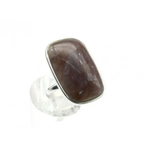 Кольцо с лепидолитом в посеребрении прямоугольник 21*33мм