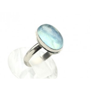 Кольцо с аквамарином "Овал" 11*14мм.