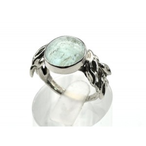 Кольцо аквамарин 12*13мм