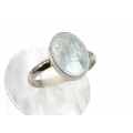 Кольцо с аквамарином " Овал " 10*14мм