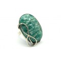 Кольцо амазонит "Овал" 23*33мм