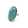 Кольцо амазонит "Овал" 19*32мм