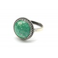 Кольцо амазонит "Круг" 17мм