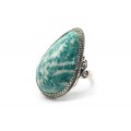 Кольцо амазонит "Капля" 25*38мм.