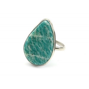 Кольцо амазонит "Капля" 18*27мм
