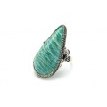 Кольцо амазонит "Капля" 23*43мм.