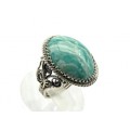 Кольцо амазонит "Овал" 17*24мм.