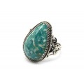Кольцо амазонит "Капля" 19*27мм.