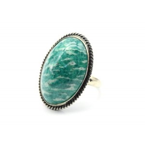 Кольцо амазонит "Овал" 21*30мм