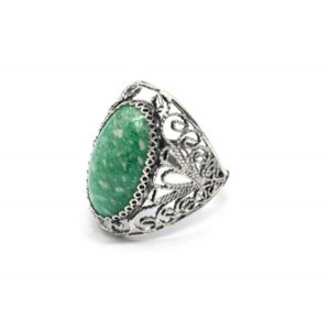 Кольцо амазонит "Овал" 16*26мм.