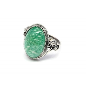 Кольцо амазонит "Овал" 16*21мм.