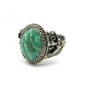 Кольцо амазонит 14*18мм.