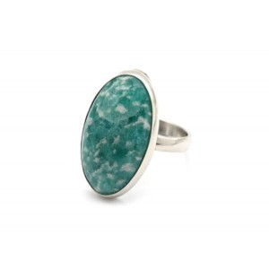 Кольцо амазонит "Овал" 15*26мм.