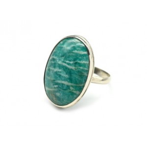 Кольцо с амазонитом "Овал" 18*21мм