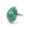 Кольцо с амазонитом "Грация" 17*23мм.