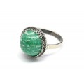 Кольцо амазонит "Круг" 17,5мм
