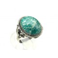 Кольцо амазонит 20*23мм.