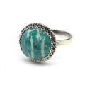 Кольцо амазонит " Круг " 15мм