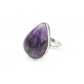 Кольцо аметист "Капля" 17*23мм.
