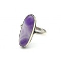 Кольцо с аметистом "Овал" 9*24мм.