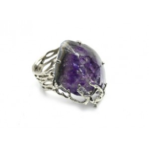 Кольцо аметист 27*31мм.