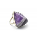 Кольцо шевронный аметист "Грация" 19*28мм. Кольцо шевронный аметист "Грация" 19*28мм.