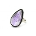 Кольцо аметист "Капля" 18*27мм