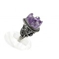 Кольцо аметист друза 17*18мм