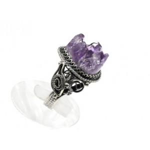 Кольцо аметист друза 17*18мм Кольцо аметист друза 17*18мм