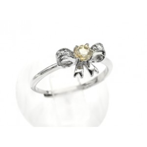 Кольцо "Бант" с цитрином 4мм Кольцо "Бант" с цитрином 4мм