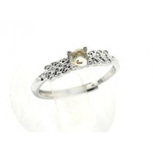 Кольцо с цитрином 4мм