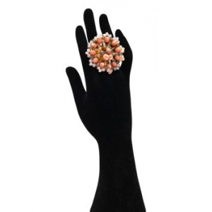 Кольцо из циркона цвет цитрин (иск.)