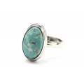 Кольцо бирюза "Овал" 13*19мм