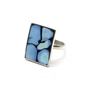 Кольцо "Мозаика" из бирюзы 16*21мм Кольцо "Мозаика" из бирюзы 16*21мм