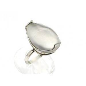 Кольцо горный хрусталь 17*23мм.