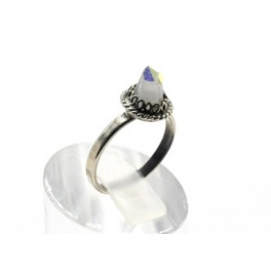 Кольцо горный хрусталь с титановым напылением 9мм