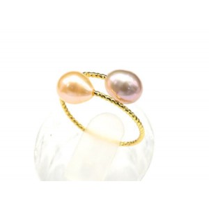 Женское кольцо с жемчугом 6*7мм цвет ассорти