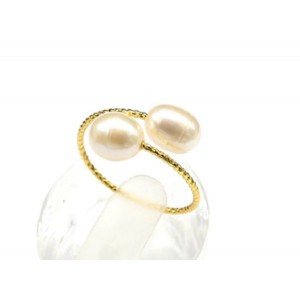 Женское кольцо с жемчугом 6*7мм цвет белый