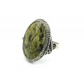 Кольцо змеевик "Овал" 22*30мм