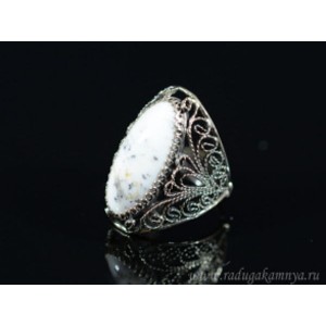 Кольцо кахолонг " Овал " 14*29мм